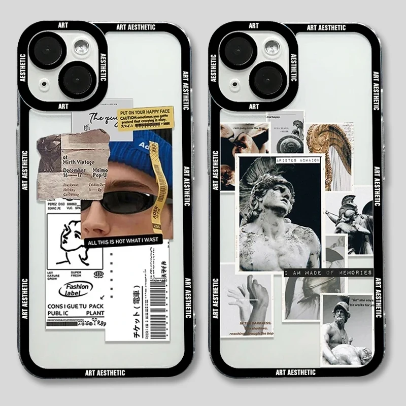 Funda de silicona con gran estatua de David para iPhone, 15, 14, 13, 12, 11 Pro Max, XS, XR, X, 7, 8 Plus, 16 Pro Max