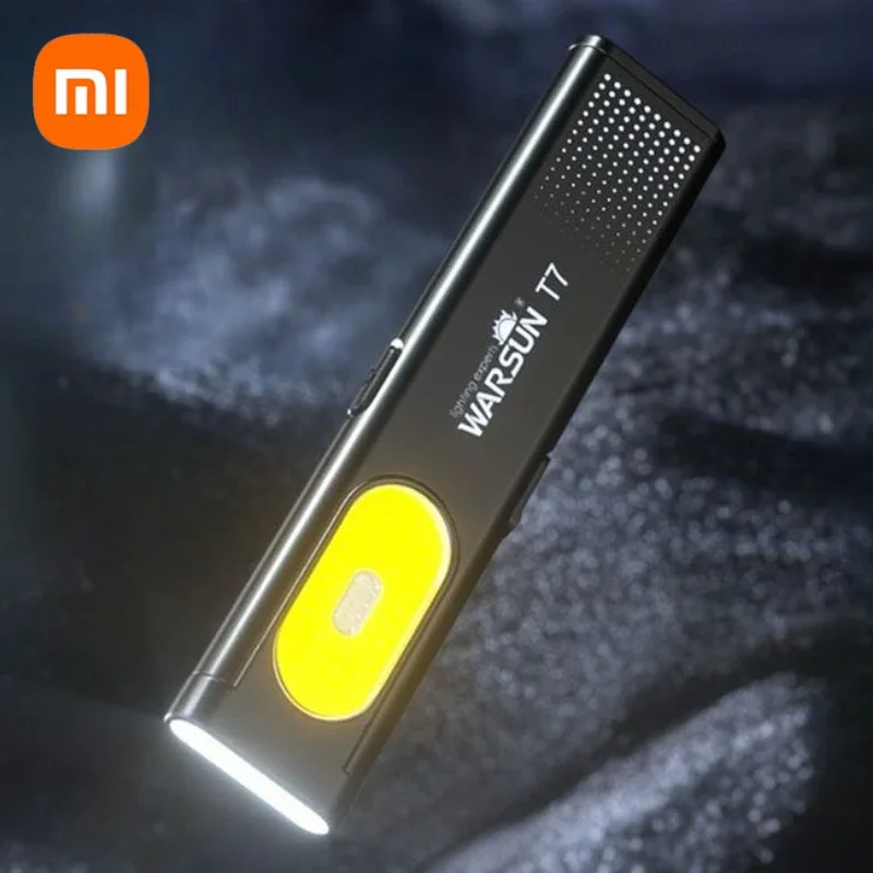 Xiaomi Warsun LED Keychain Flashlight USB Rechargeable 800Lm Portable Torch Light Pocket Lantern Flood Outdoor Camping Lights