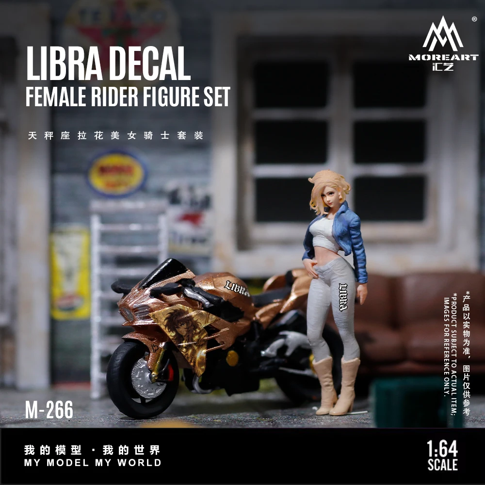*Pre-Order*MoreArt 1:64 H2 Libra Patterned Beautiful Female Motorcycle Resin Doll Model For Hobby Collectible Ornament Gift