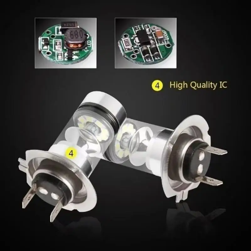 2Pcs H4 H7 Led Car Fog Light Headlight Super Bright H8 H9 H11 9005 9006 H1 H3 Car Lamp Headlamp Bulb Auto 12V 24V Ice Blue 8000K