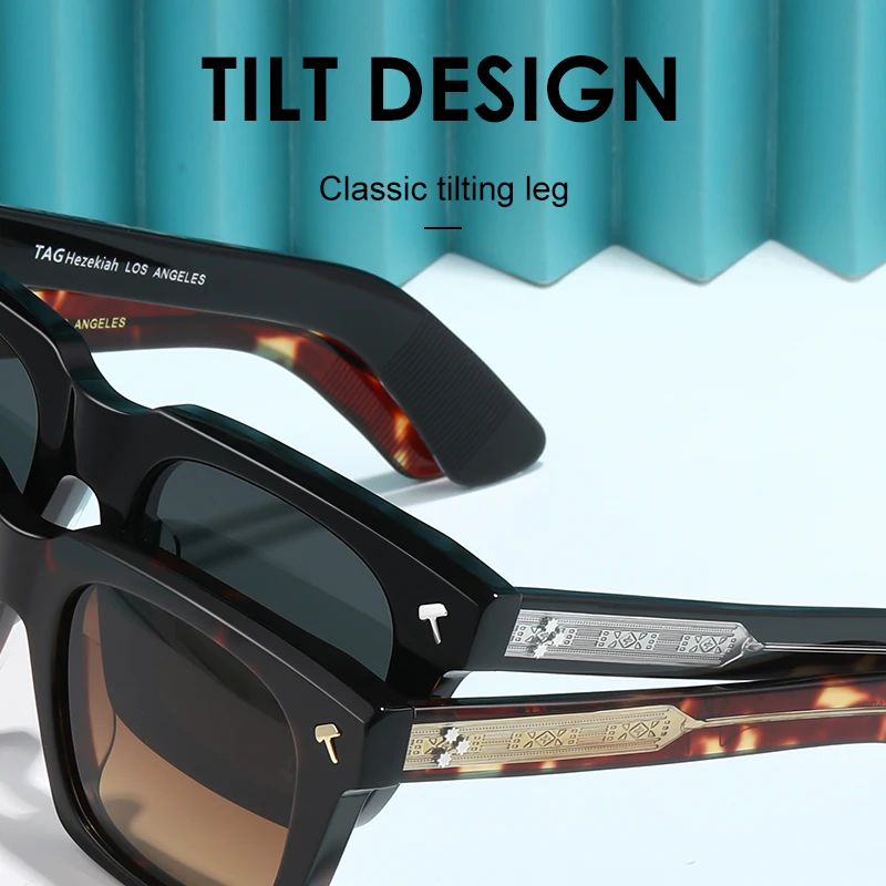 TAG Hezekiah 럭셔리 브랜드 선글라스 남성 아세테이트 선글라스 여성 야외 여행 보호 Sunshade Designer QUENTIN Sunglass