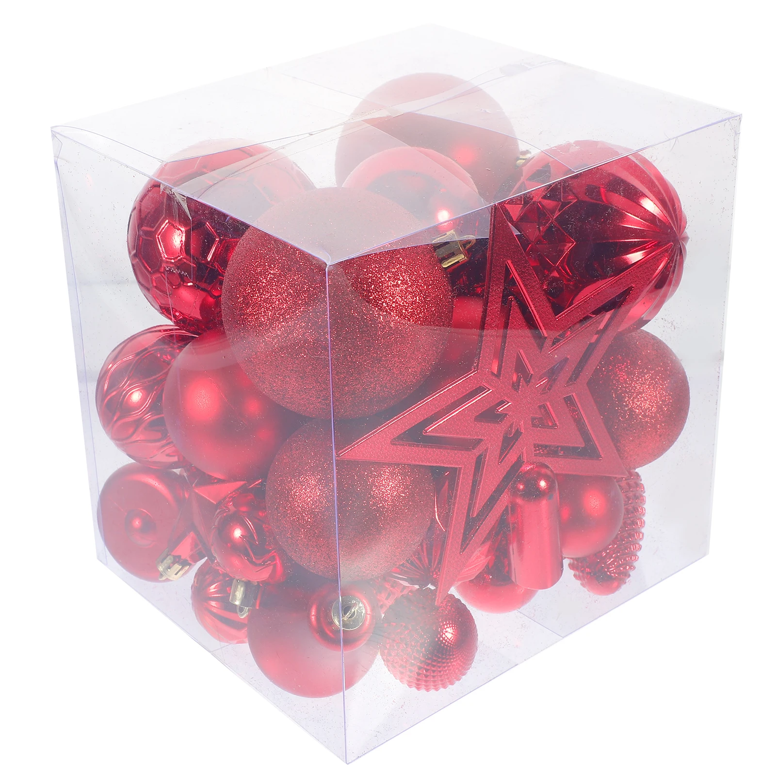 

45Pcs Christmas Tree Ornaments Pink Xmas Balls Hanging Decorations Tree Star Holiday Decorative Balls Christmas Ball Decoration