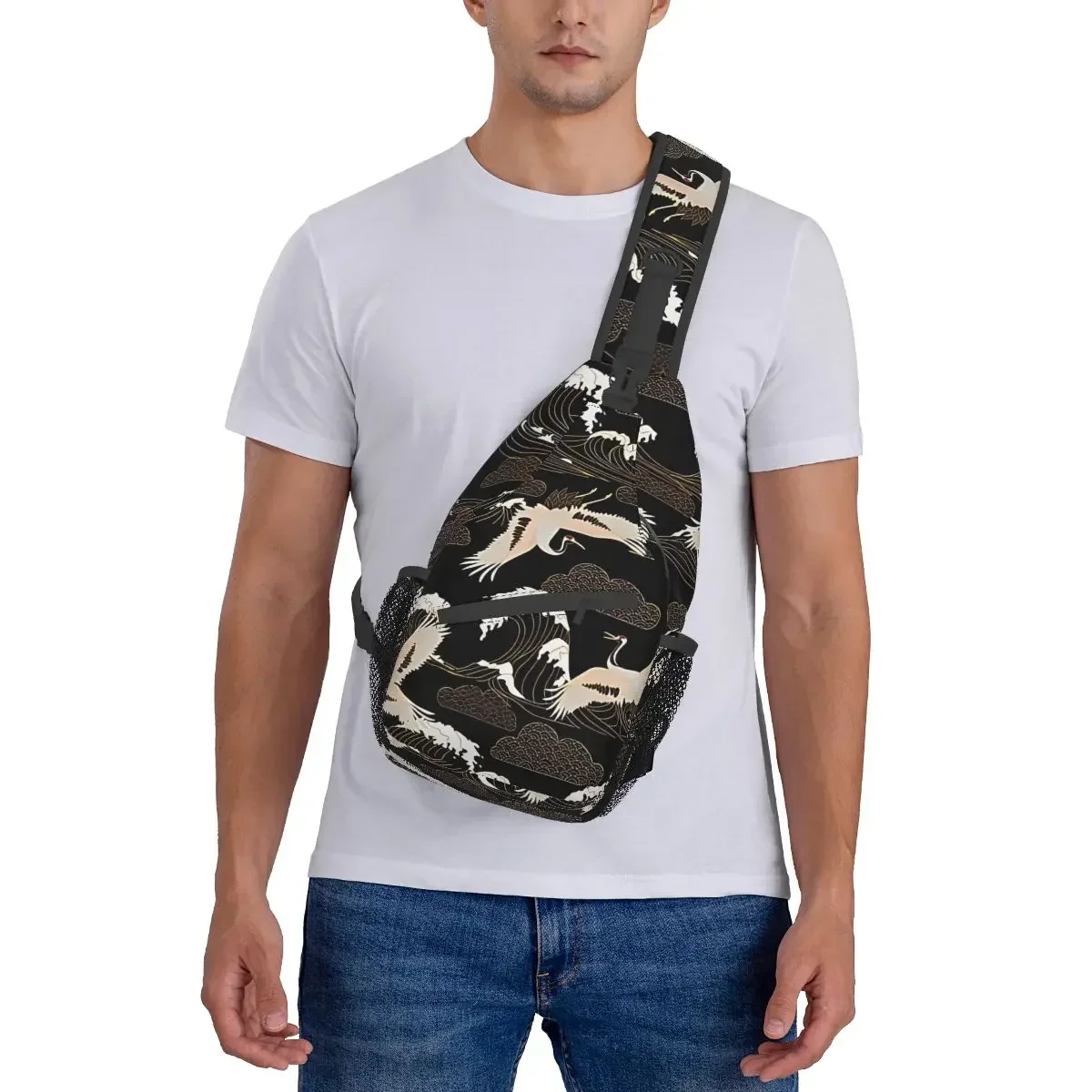 

Art Tattoo Crossbody Bag Sports Woodblock Print Chest Bag Women Man Fashion Shoulder Backpacks Travel