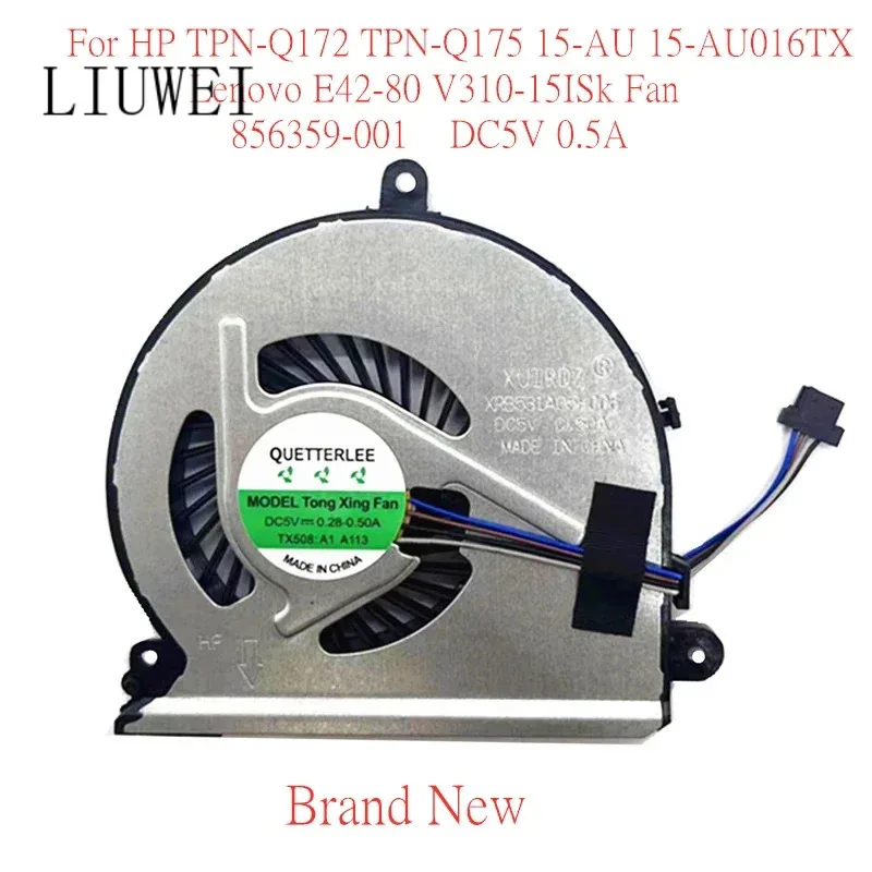 

. Brand new laptop CPU cooling fan for HP TPN-Q172 TPN-Q175 15-au 15-au016tx Lenovo E42-80 V310-15ISk fan 856359 -001 dc5v 0.5A
