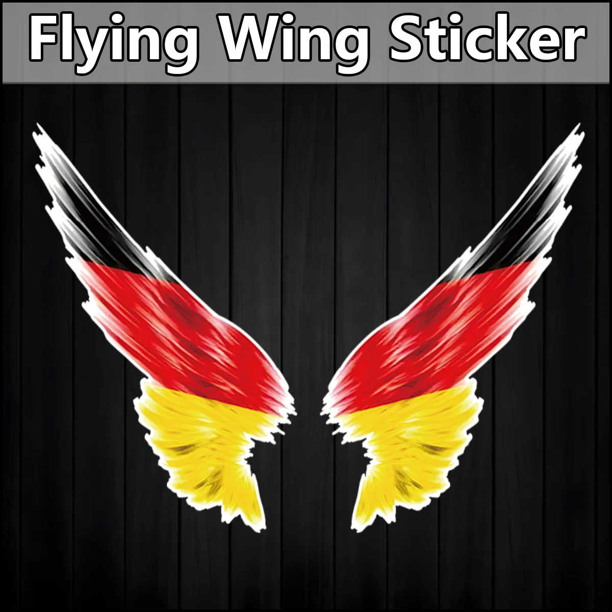 1 Paar Deutschland-Flaggen-Flügel-Aufkleber aus Vinyl, reflektierend, wasserdicht, schützend für Motorrad- und Roller-Karosserie, Dekor-Aufkleber, Auto-Zubehör