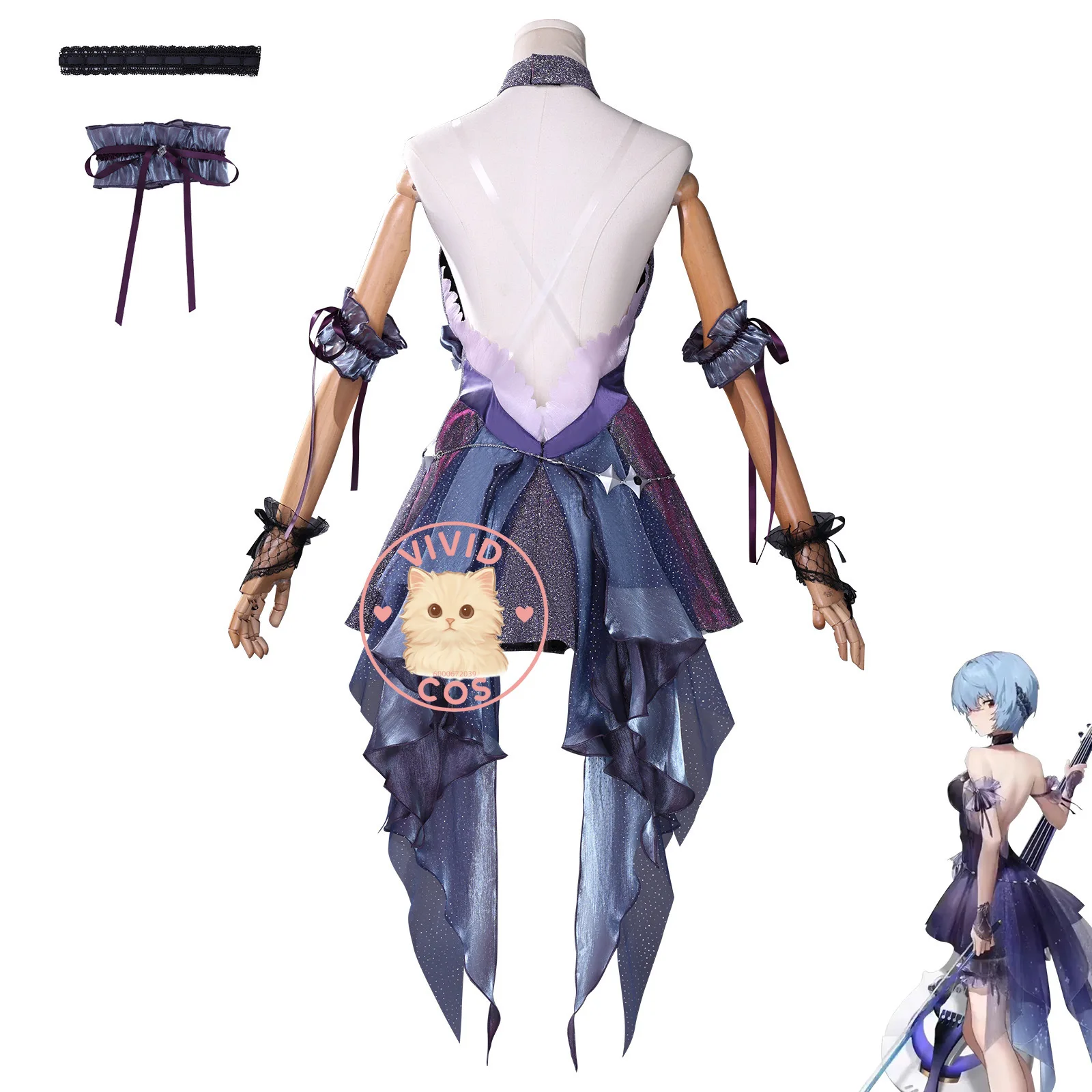 Game NIKKE: Godin van de Overwinning Cosplay Kostuum Anime Rei Ayanami Grijze Jurk Set Mode Rollenspel Vrouwen Pruik Comic Con Halloween