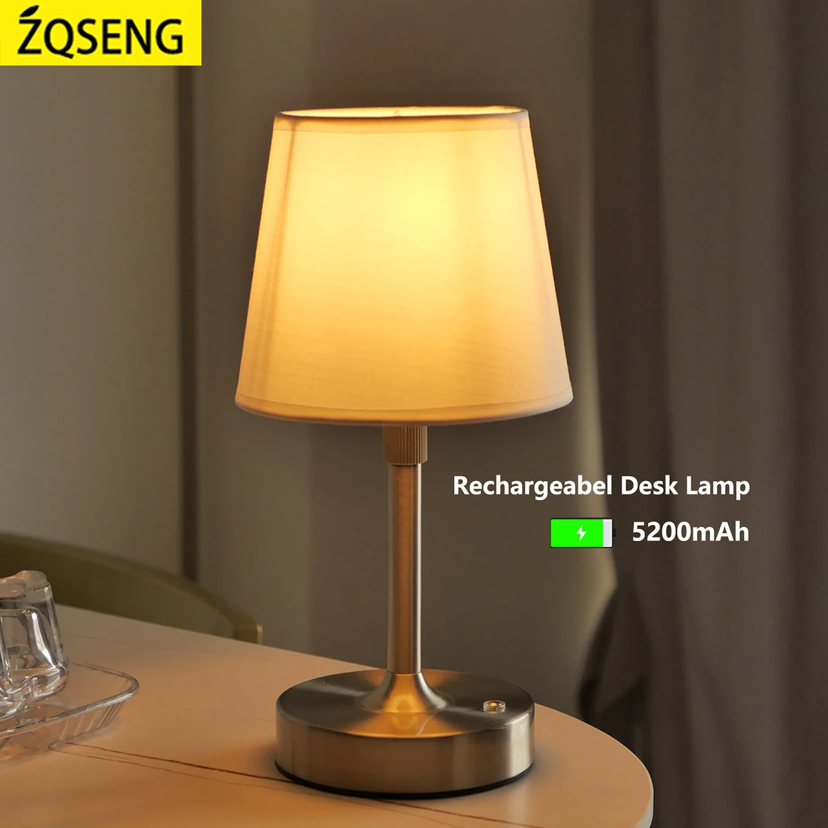 

Simple Touch Sensor LED Table Lamp Rechargeable Desk Lamp Adjustable Height Bedside Creative Ambient Light Bar Room Decor Light