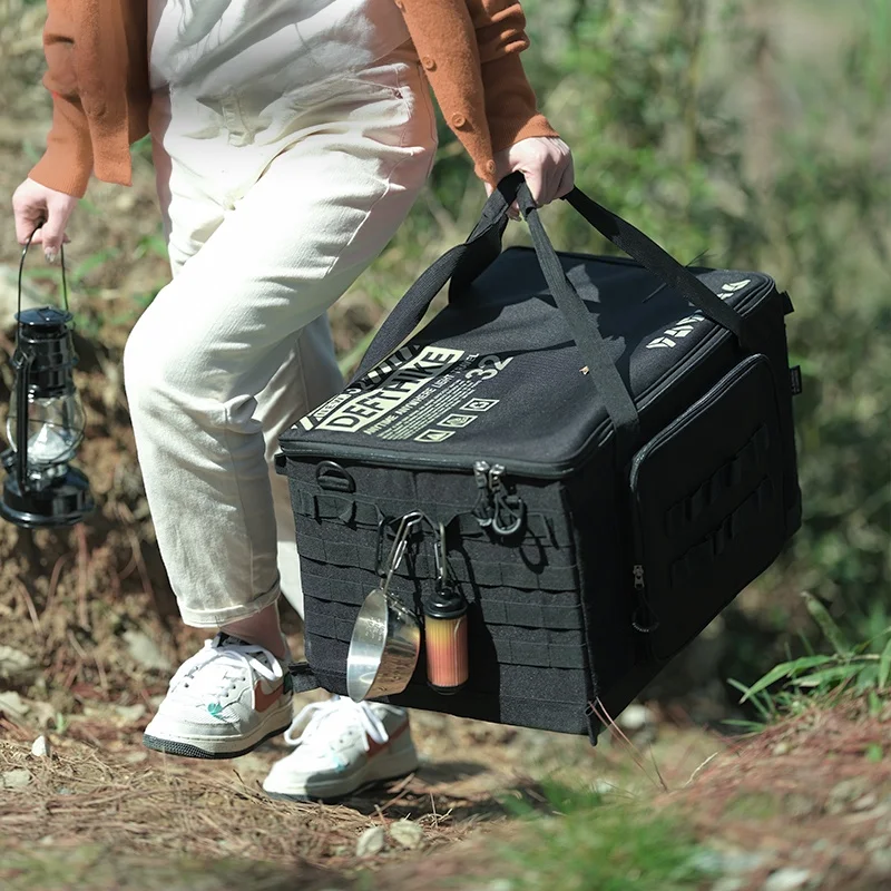 

Defthike Outdoor Cam Large Capaci 50L Storage Box Handheld Tactical Bag Portable Picnic Bag for Cam And Hiking