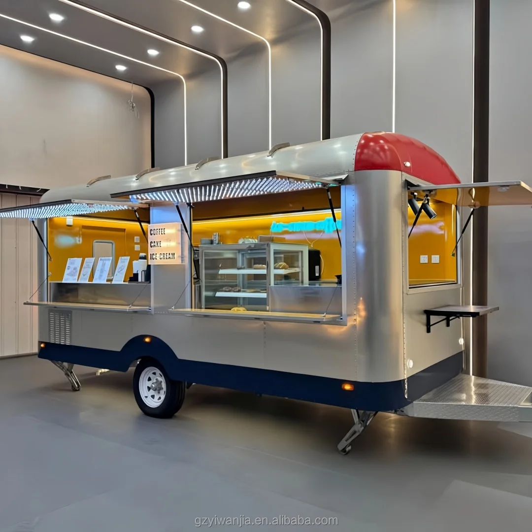 BBQ Food Truck Barbecue Food Cart Catering Trailer Grilling Station for Outdoor Party Customized Mobile Catering Truck