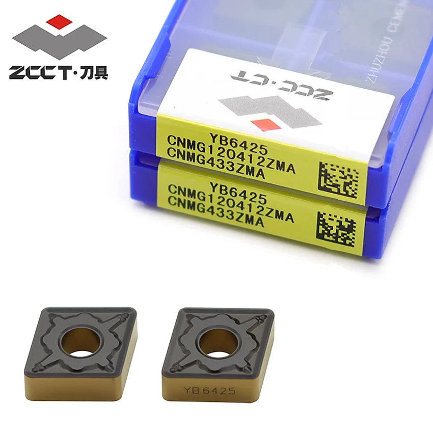 

CNMG120412ZMA YB6425 CNMG120412 CNMG433 ZCC.CT CNC blade carbide inserts Turning inserts For Steel P05-P20 10pcs/box