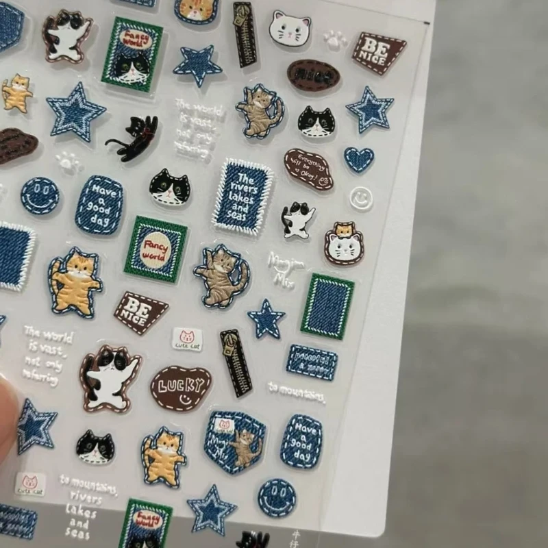 Retro Cowboy Decorative Sticker Multipurpose Plastic Fingernail Sticker for Nail Notebook and Phone Case Laptop