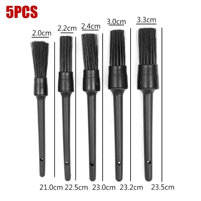 5Pcs Detailing Brush Set Car Was Maintenance Detailing Brush for Car Cleaning Detailing Brush Dashboard Air Outlet Wheel Brushes