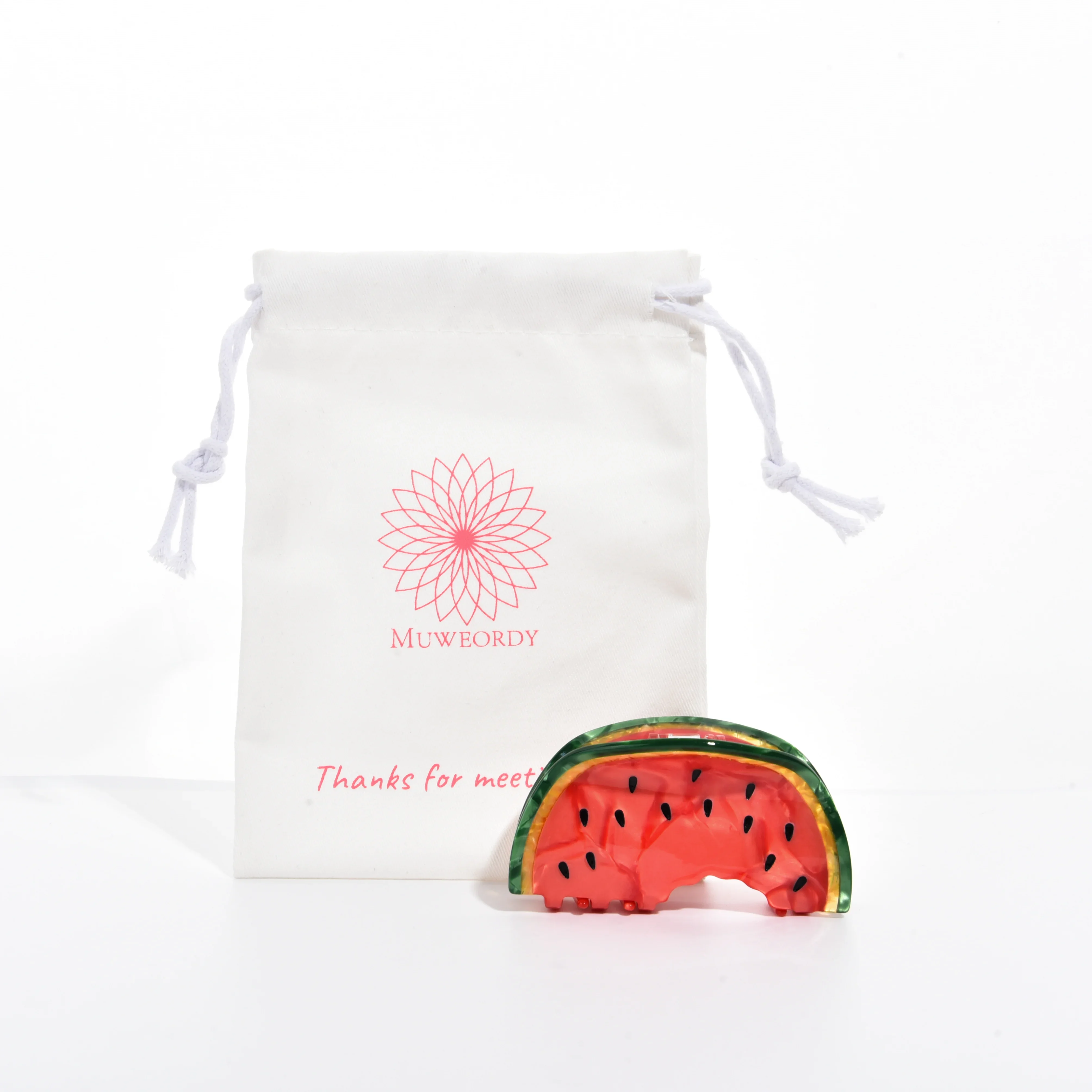 

Muweordy Simulated sliced watermelon Hair Claw Summer Fruit Acetate Claw Clips trendy ins Hair Clips Hair Accessories for women