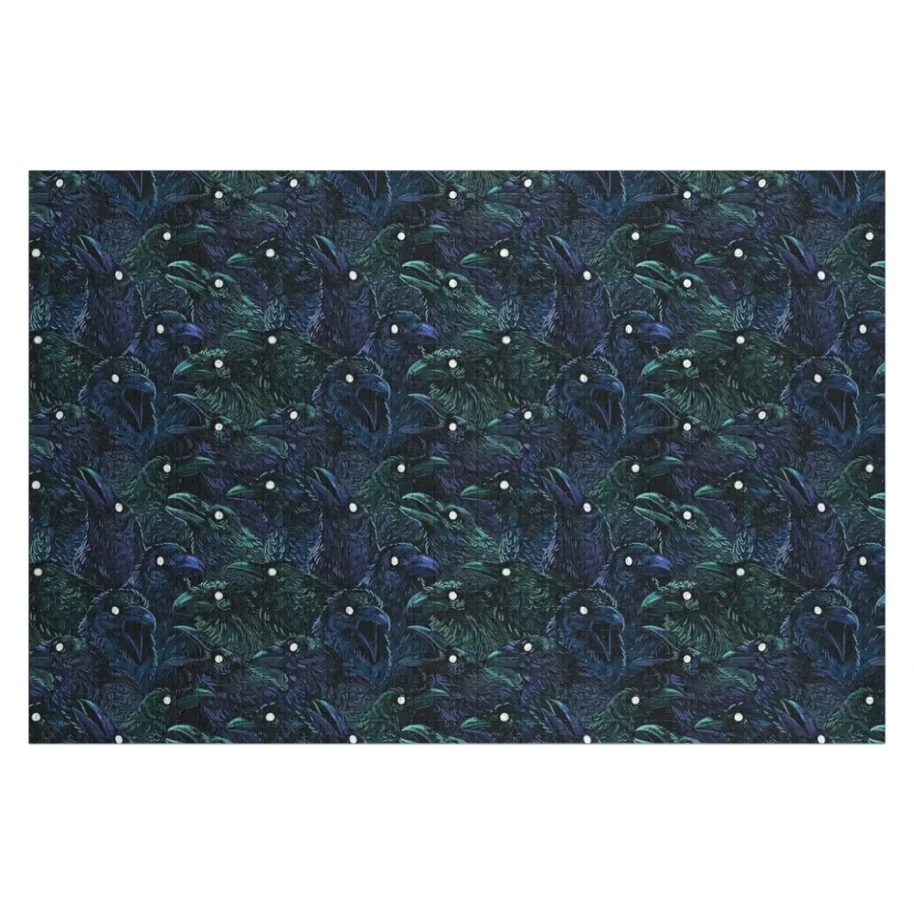 Raven pattern Jigsaw Puzzle Wooden Boxes Personalized Gift Married Personalized Personalised Name Puzzle