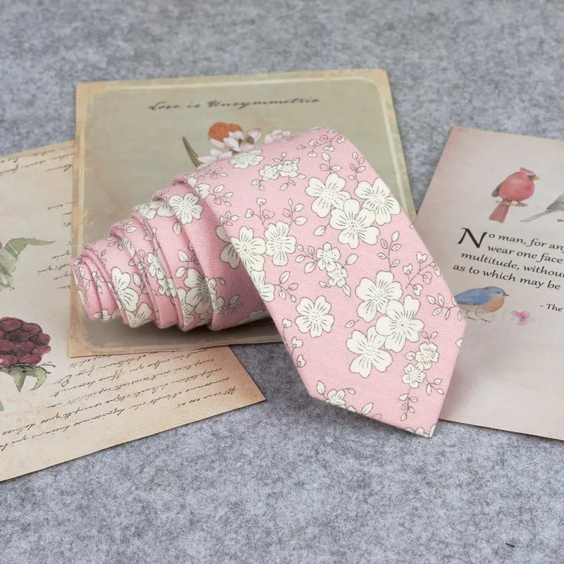 Krawatte mit Blumendruck für Männer und Frauen, schmale Krawatte für Hochzeit, lässige Herrenkrawatten, klassische Fischente, Anzüge, schmale Krawatten, Krawatte – Detail 21