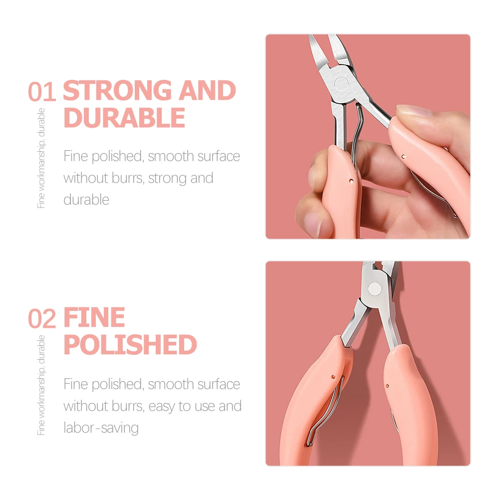 

Stainless Steel Cuticle Trimmer Hawk Mouth Pliers Manicure Pedicure Tool Nail Art Home Trimmer Ergonomic Frosted Handle