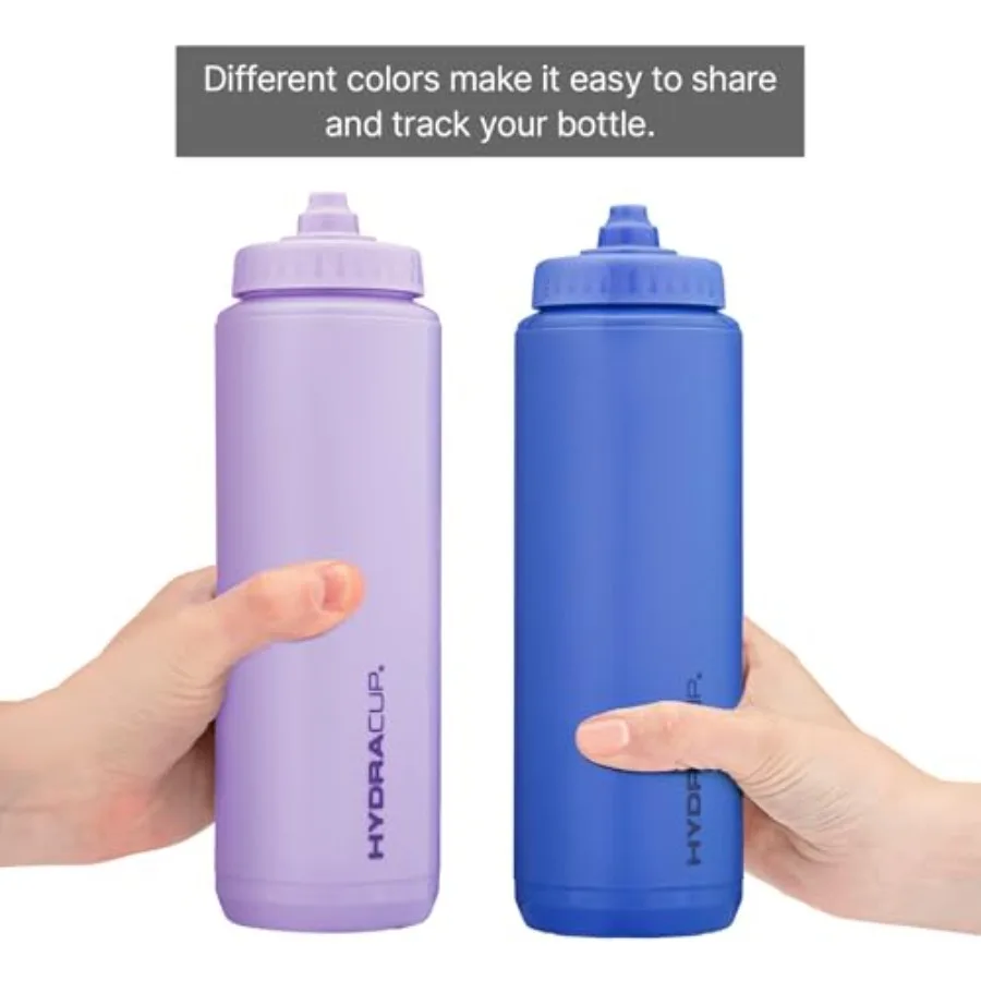 4 عبوات من زجاجات المياه الرياضية ذات التدفق السريع سعة 32 أونصة مع خفق كروي مدمج للياقة البدنية OntheGo مثالي لركوب الدراجات والسفر وصالة الألعاب الرياضية
