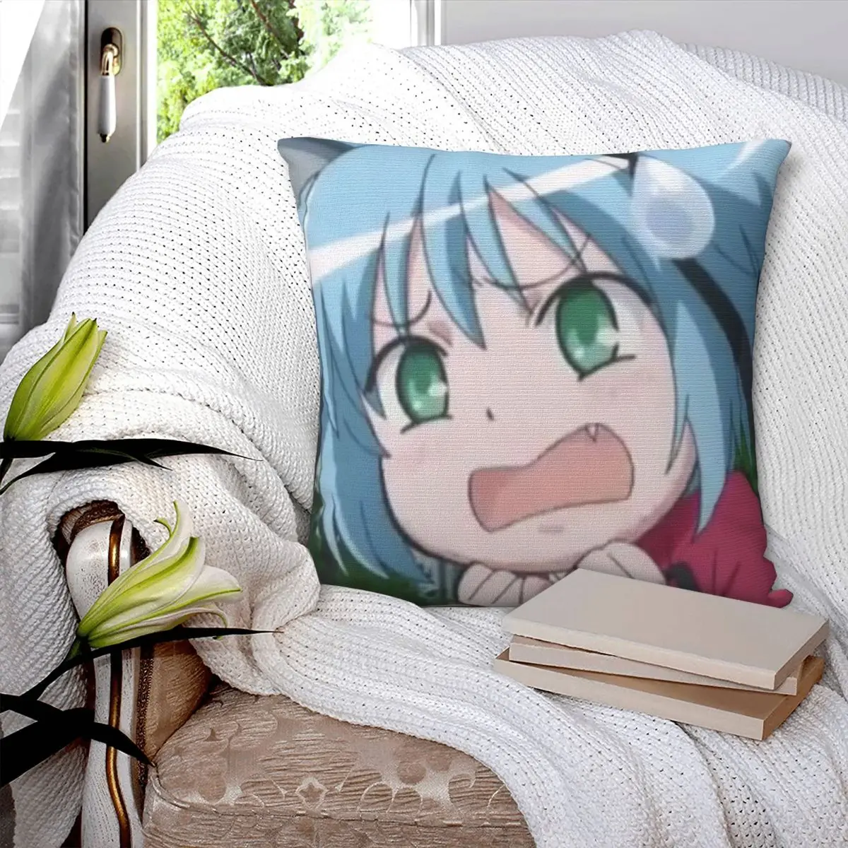 Bludgeoning Angel Dokuro Chan Square Pillowcase Cushion Cover Pillow Case Throw Pillow Cover for Home Sofa Living Room