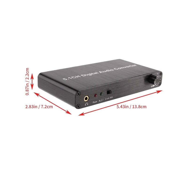 Convertidor de Audio Digital, decodificador SPDIF Coaxial a RCA, DTS, AC3, HDTV, barra de sonido amplificadora, 5,1 canales