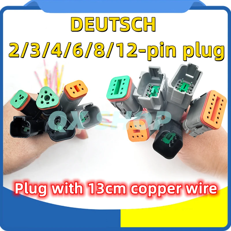 2/3/4/6/8/12-Pin plug connector For DT04、DT06 series excavator automotive connector waterproof wire harness plug DEUTSCH