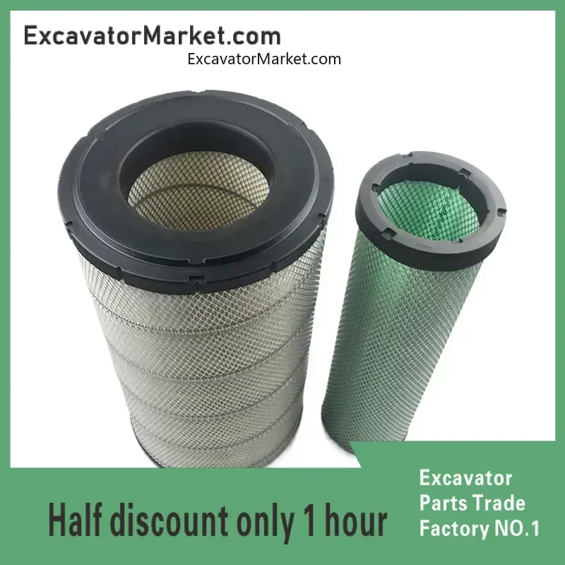 

For Hitachi Zax Ex330 350 360-3g-6 Volvo 240 290 Air Filter Air Filter Excavator Accessories High Quality