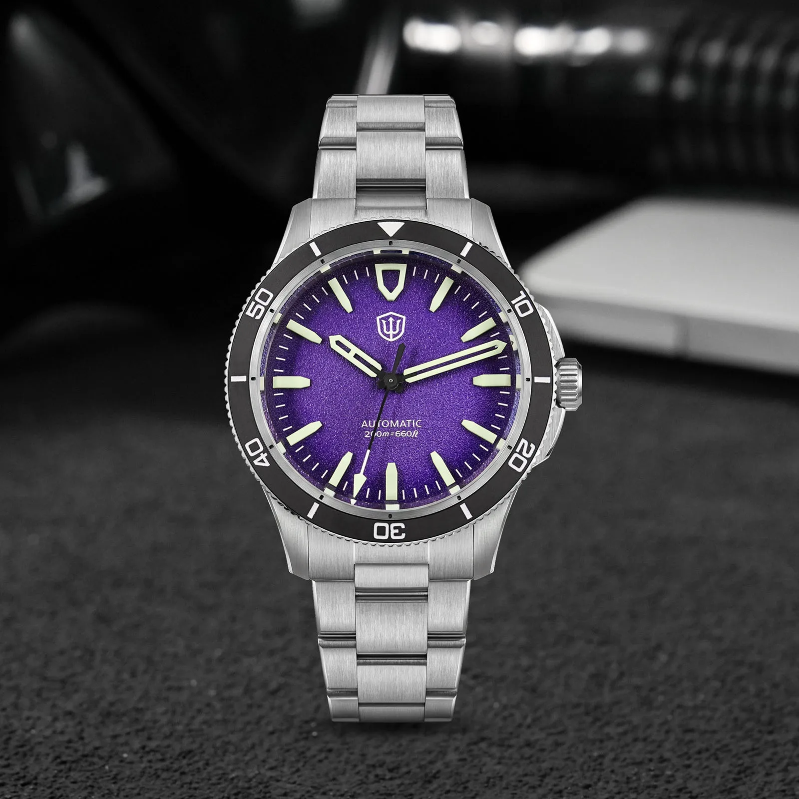 Watchdives Premier WD0019 Men Watch Sea-Gull ST2130 Automatic Movement Sapphire Ceramic Bezel 3D Hyperglow Watches