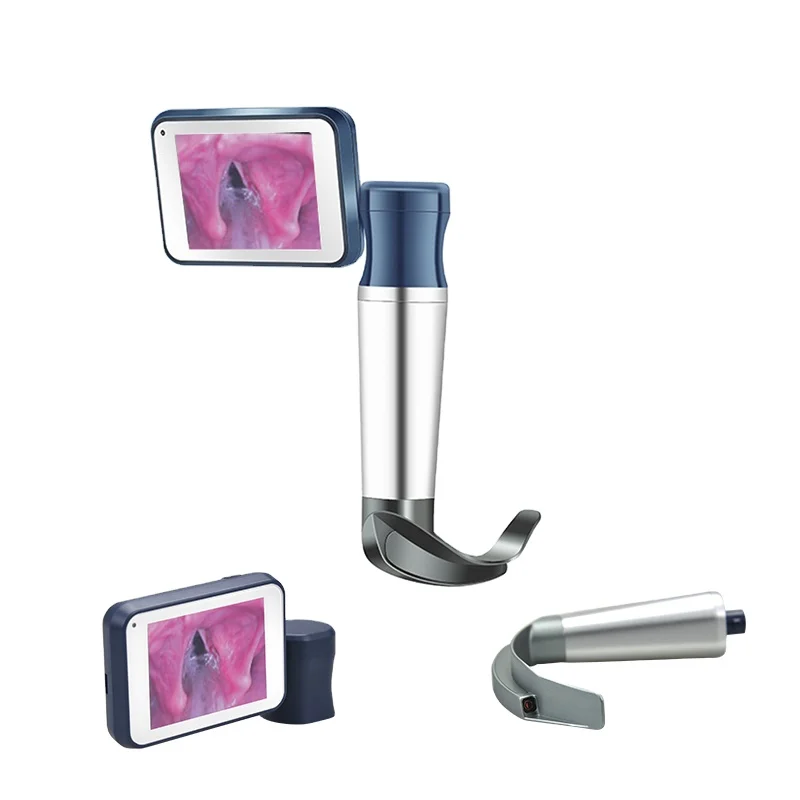 

2023 High-Quality Anti-fog Reusable Fiber Optic HD Imagine Video Laryngoscope with 6 Stainless Steel Blades for Pediatric Adult