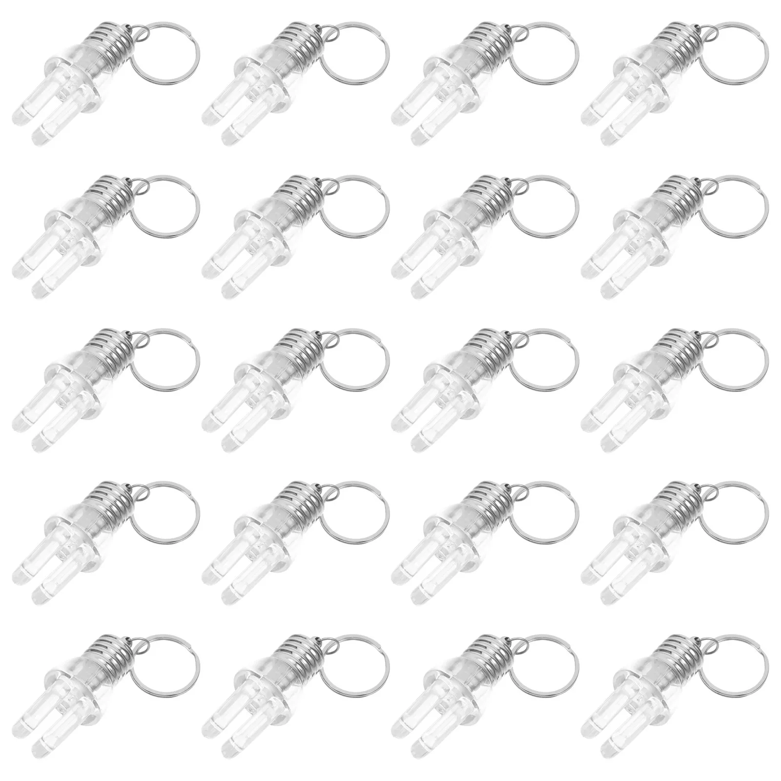 

20Pcs Mini LED Light Bulb Keychain Glow in The Dark Luminous Keyring Flashlight Pendant for Car Keys Backpack Purse Christmas
