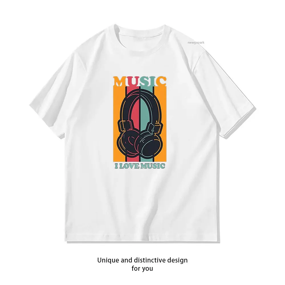 Retro Beat T-Shirt Casual cotton graphic t shirts Creative streetwear Classic O-neck shirt