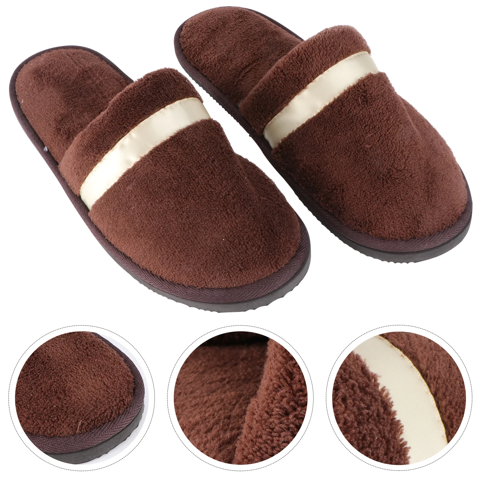 

Thick Coral Fleece Winter Unisex Home Slippers Warm Anti-Skid Indoor Guest Hotel Household Slipper Comfort Winter Slipper