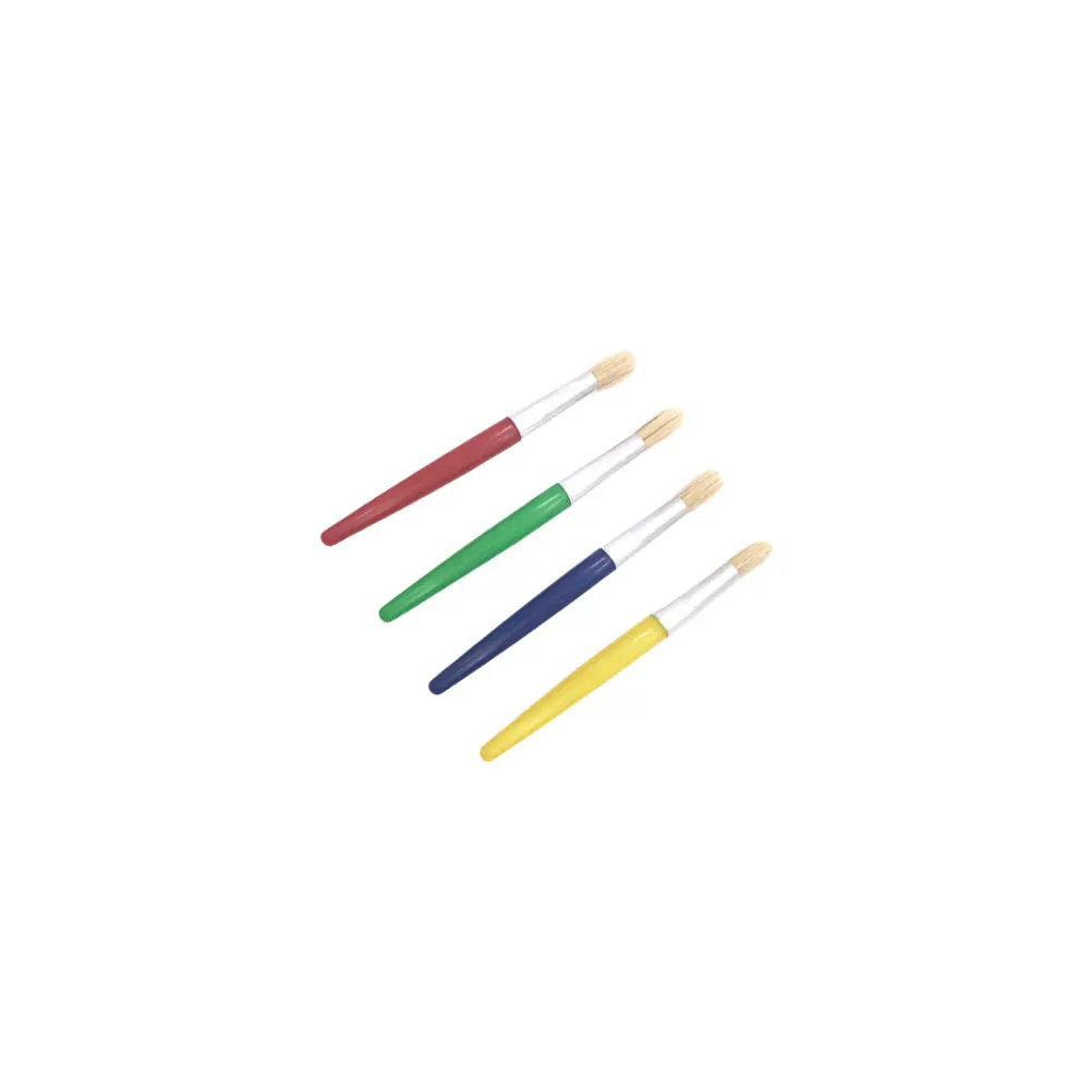 

16 Pcs Plastic Handle Color Painting Brush Round Head Graffiti Paintbrush Tool Children DIY Drawing Pen (Four Colors)