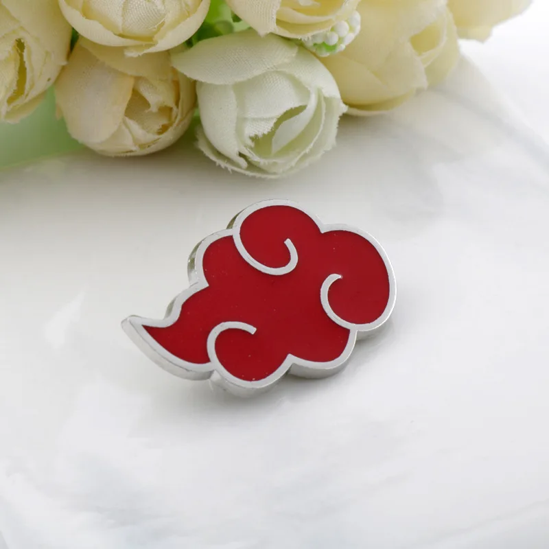 9pcs/set Shinobi Mystery Symbol Brooches-Alloy Flying Pin & Mystic Pupil Pins-Red Cloud Theme Enamel Jewelry Set for Fans
