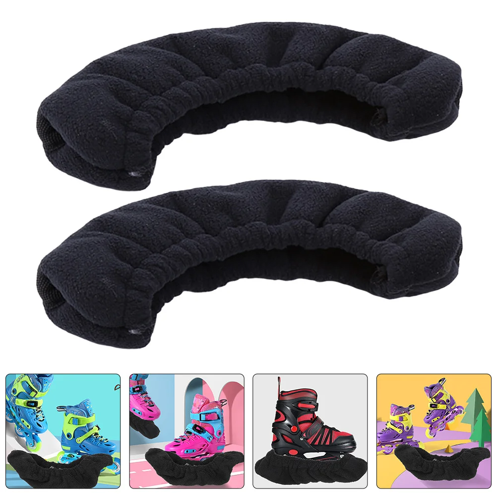 

1 Pair Ice Skates Blades Guards Microfiber Durable Hockey Roller Skating Shoes Cover Wide Bottom Walkable Concrete