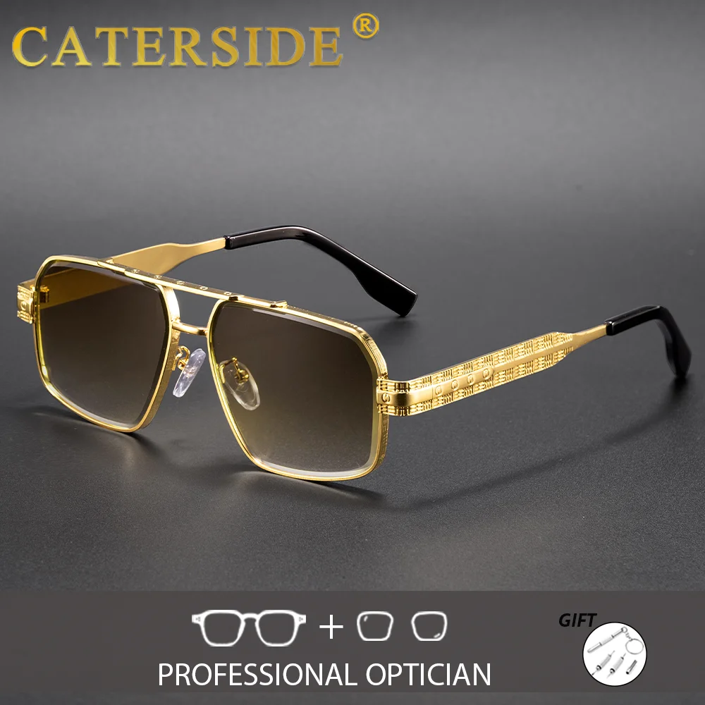 

Новые мужские оптические солнцезащитные очки CATERSIDE, высококачественные очки в металлической оправе, очки по рецепту для женщин, очки для зрения на открытом воздухе, для близорукости и дальнозоркости, UV400