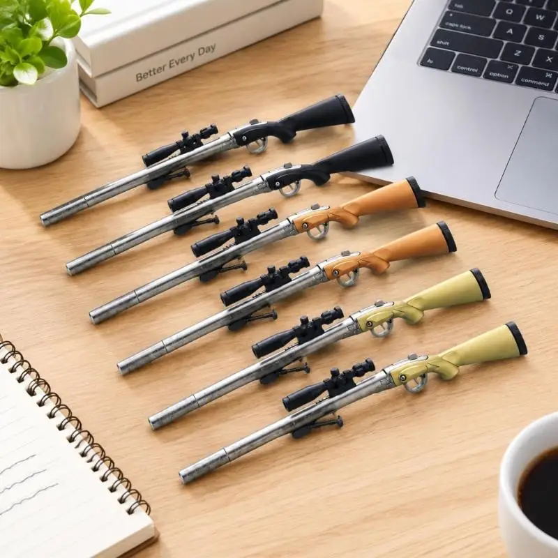 Single Hunting-Design Gel Pen with Plastic Shell and Stainless Steel Tip, for Smooth Note, Lists, Signatures and K1KF
