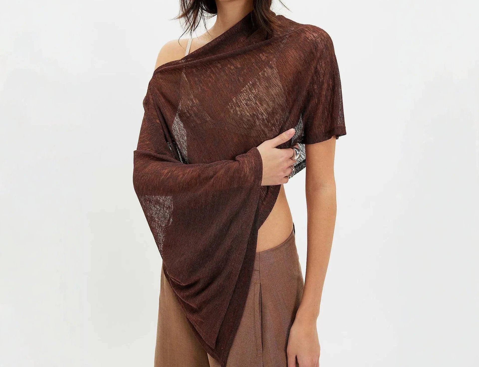 Hot Girl Shawl One Piece Multi-wear Knitted Poncho Shawl European and American AliExpress Fashion Shawl Women's Clothing