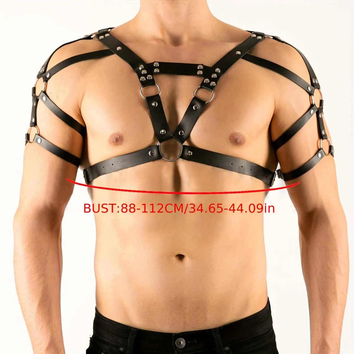 Fetish Gay BDSM Bondage Men Sexy PU Leather Cage Harness Male Lingerie Adjustable Sexual Body Punk Style Belt Harajuku For Adult