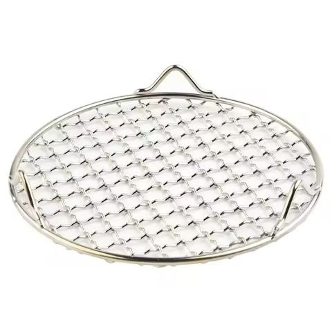 Round Barbecue BBQ Grill Net Meshes Racks Grid Round Grate Steam Net 304 Stainless Steel Wire Oven Grill Sheet