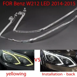 For Mercedes-Benz E-Class W212 2014-2015 E200L E260L E300L DRL Car Headlight Light Guide Plate Daytime Running Tube Daytime Bar