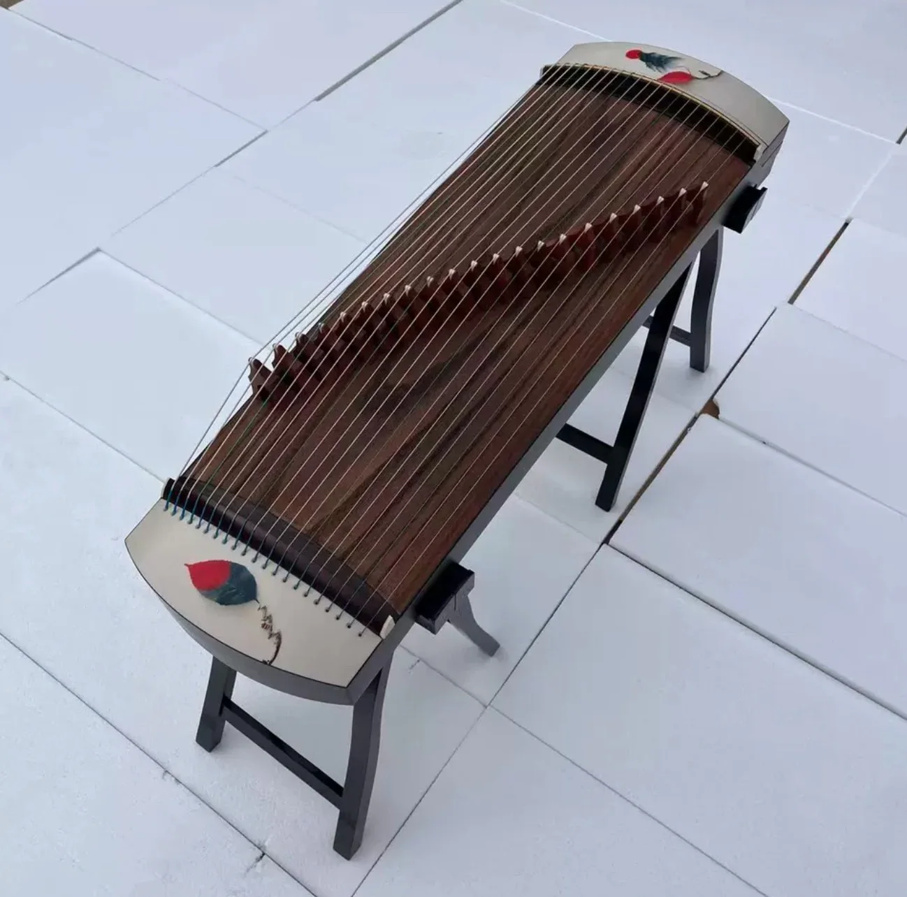 Guzheng 100cm 21 string zither leaf pattern Professional performance Chinese string instruments