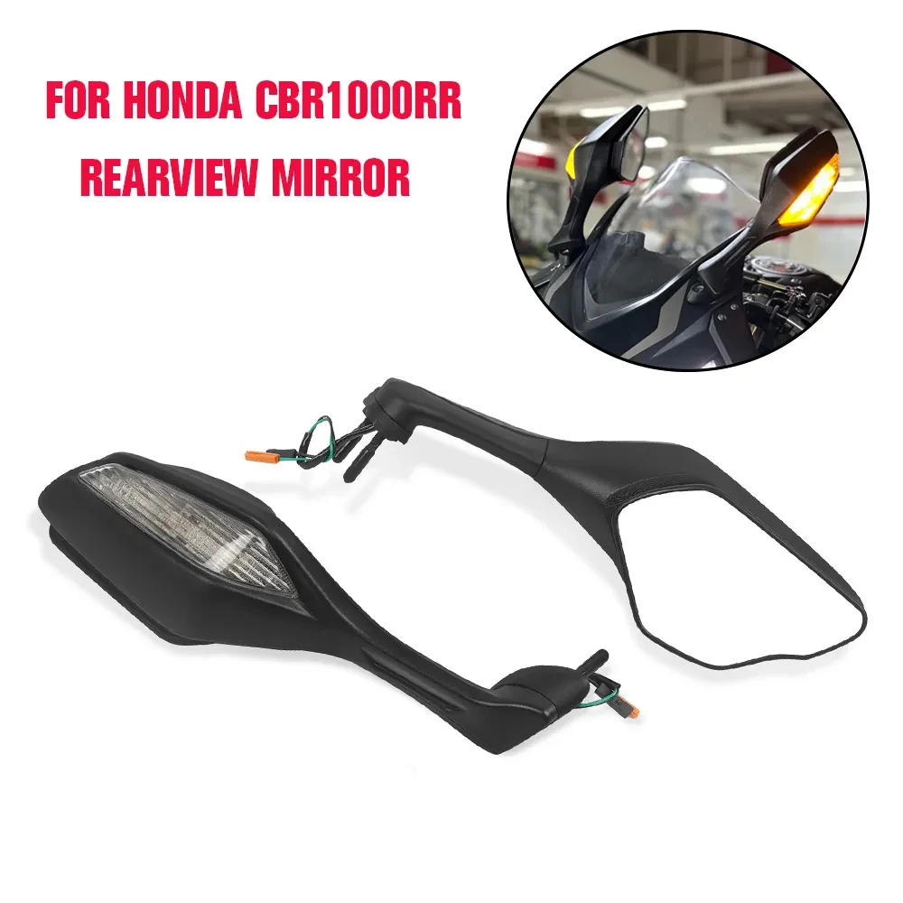 For Honda CBR1000RR CBR 1000 RR CBR1000 RR 2017-2023 2022 2021 Motorcycle Mirror Turn Signals Light Rear View Rearview Mirrors 