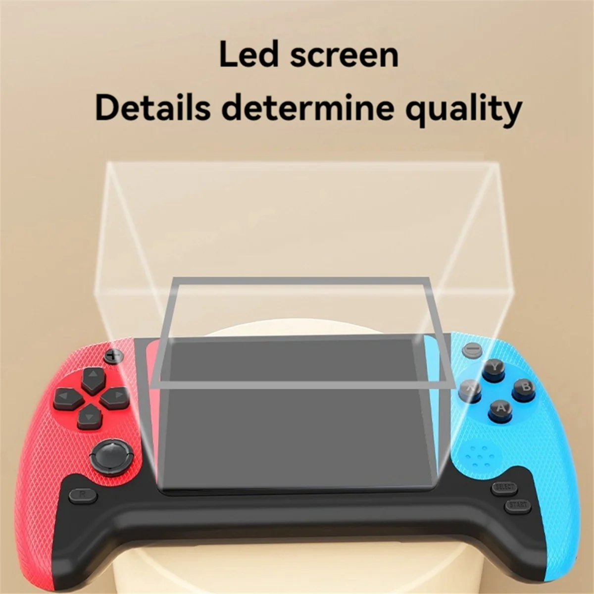 

Handheld Video Game Console 500 in 1 3.5inch Retro Arcade Nostalgia Game Console Supports Dual Players Red Blue