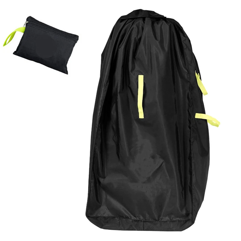 Stroller Storage Bag Gate Check Stroller Hanging Bag Black 420D Oxford Fabric Foldable Easy Carry Stroller Organizer Bag