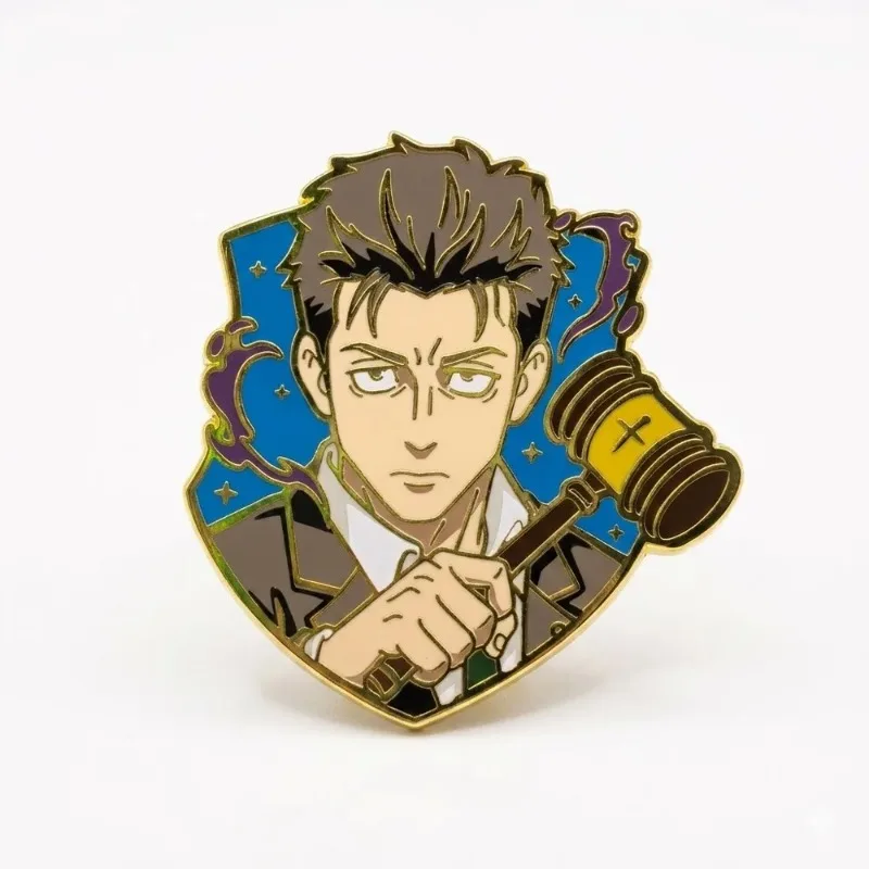 Dignified Magic Man Metal Badge Trendy Formal Suit Magical Figure Enamel Brooch Multi-use Scarf Suit Hat Decor Pin For Youth