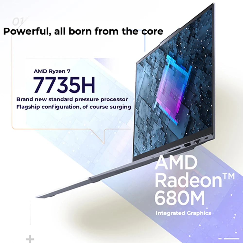 레노버 씽크북 노트북, 라이젠 R7, 7735H, AMD 16GB, 32GB RAM, 512G, 1T, 2TB SSD, 16 인치, 2.5K, 120Hz 스크린, 슬림 노트북 PC, 신제품