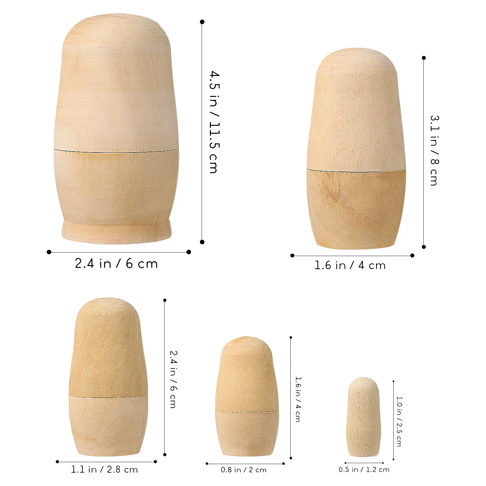 ชุดงานฝีมือไม้รัสเซีย 10 ชิ้น สำหรับเด็ก ระบายสีเอง รูปทรงไม้ DIY สำหรับเด็ก โครงการศิลปะเพื่อการศึกษา