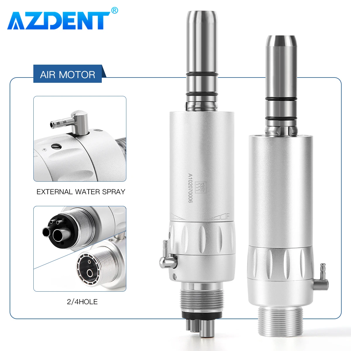 Dental LED High Low Speed Handpiece Air Scaler Kit AZDENT 1:1 Latch Contra Angle 2/4 Holes Set Narzędzia stomatologiczne dla dentystów