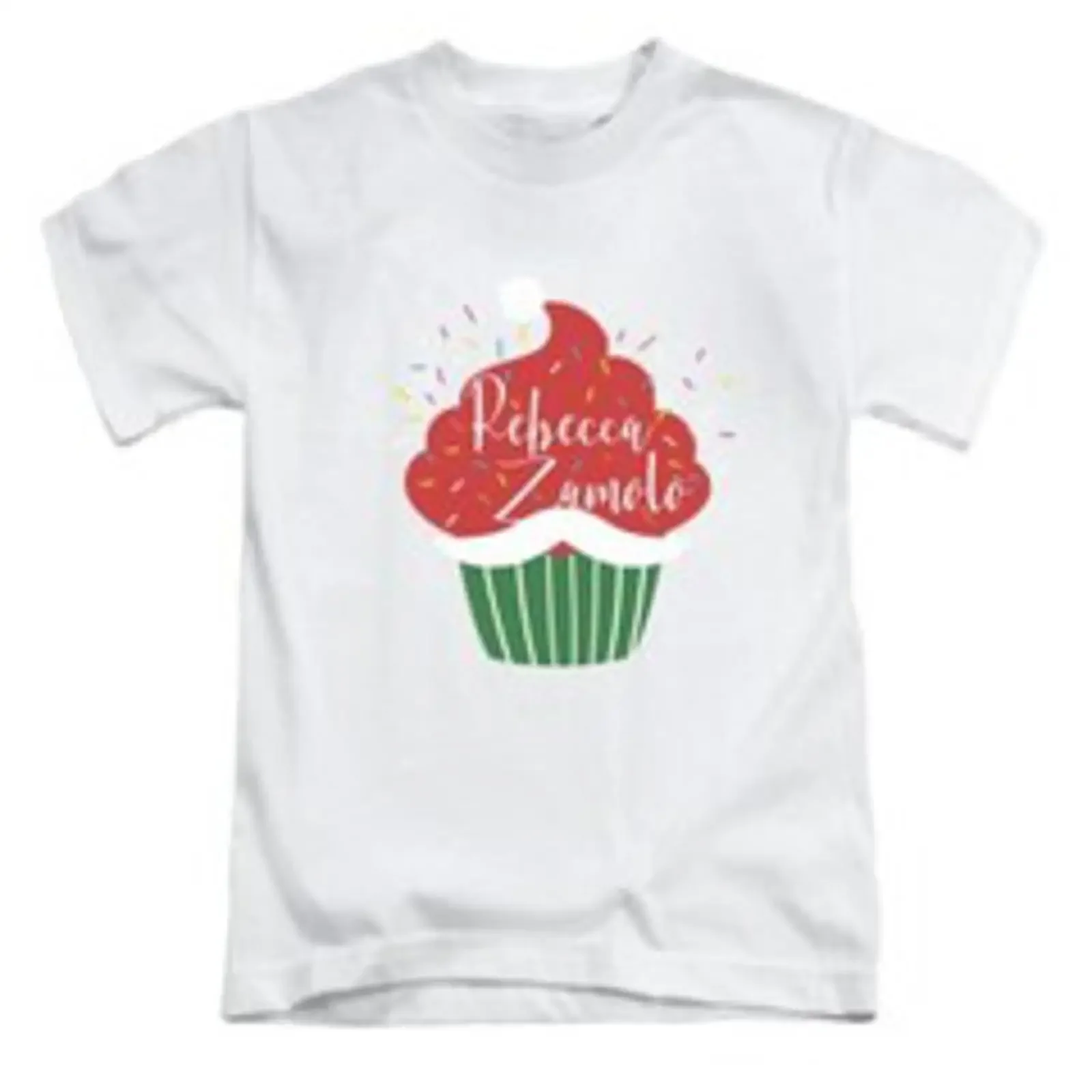 Rebecca Zamolo Christmas Cupcake Kinder Weihnachten T Shirt süß Xmas Top vintage Washed graphic Stretched Comfortable Versatile