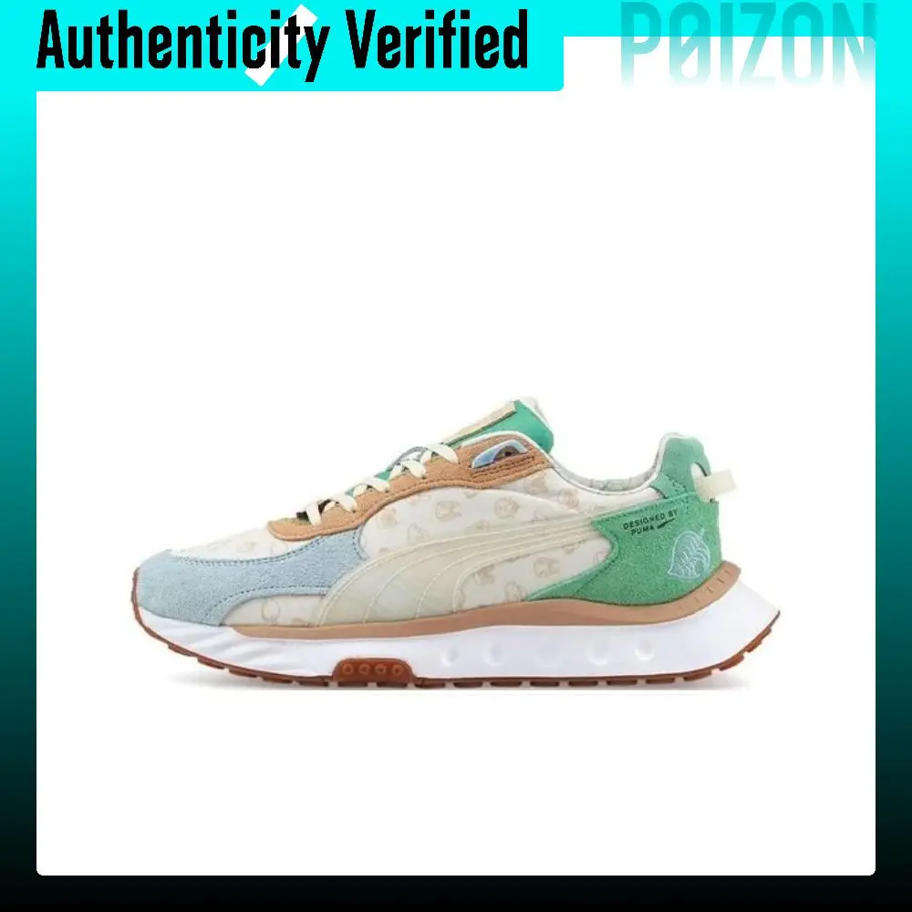PUMA Wild Rider Last Casual Shoes Unisex Low-top White/Green 382961-01