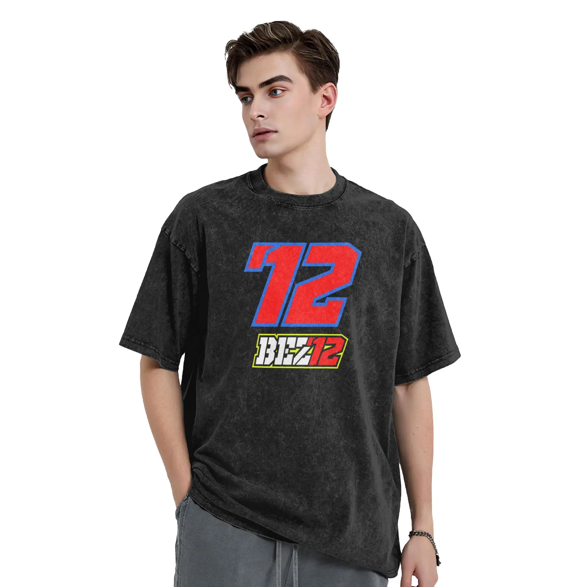 Marco Bezzecchi 72 T Shirt Men's  100% Cotton Vintage T-Shirts Round Collar  Tees Short Sleeve Clothes Plus Size